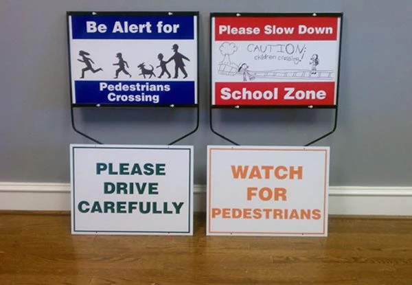  - Image360-Tucker-GA-yard-sidewalk-signage-Please Drive Carefully_Watch For Pedestrians